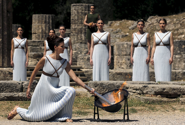 Background: Ritual of Lighting Ceremony for 2016 Rio Olympic Games