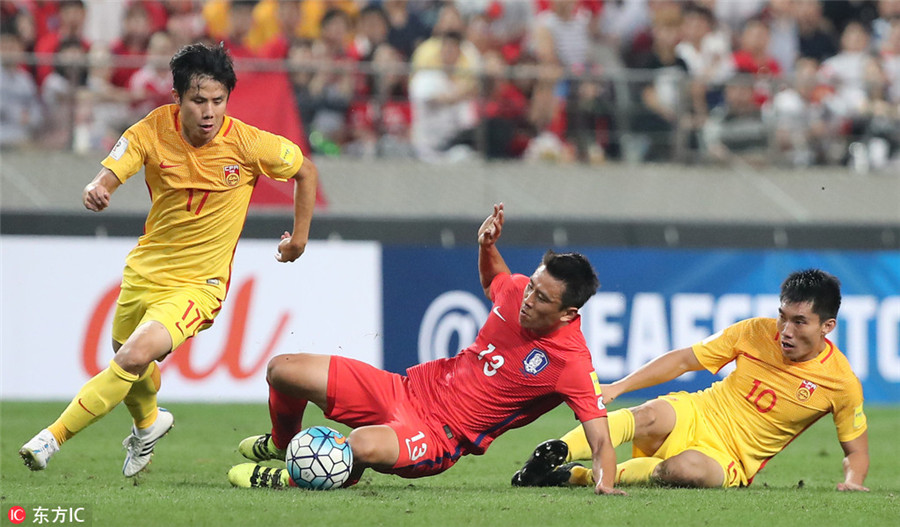 China makes brave comeback but falls short against South Korea