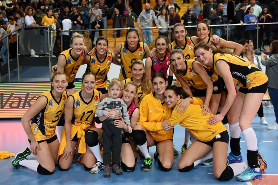 Vakifbank wins Besiktas 3-0 during Turkish Women Volleyball League match