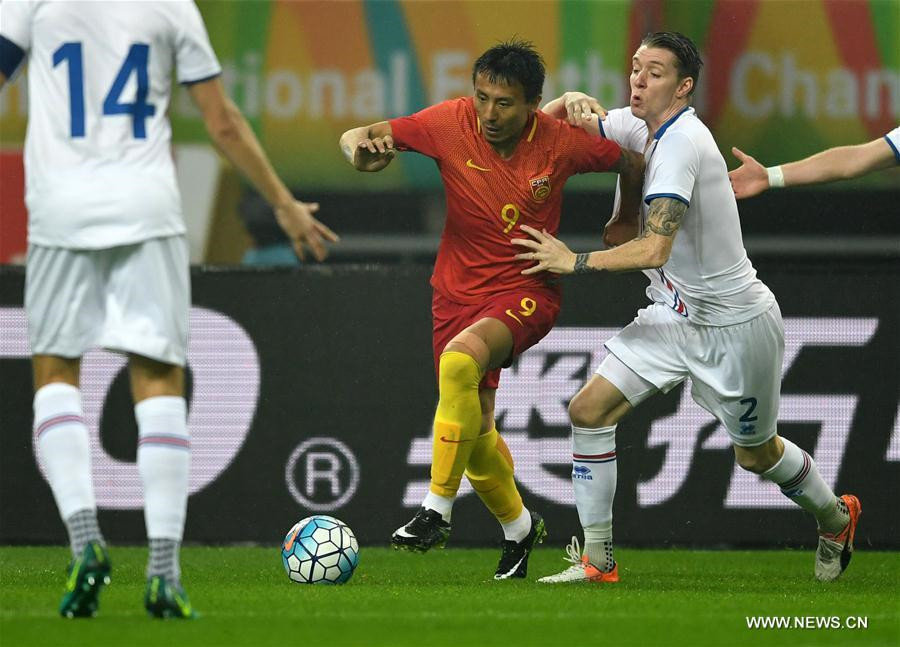 Iceland wins China 2-0 at China Cup Int'l Football Championship