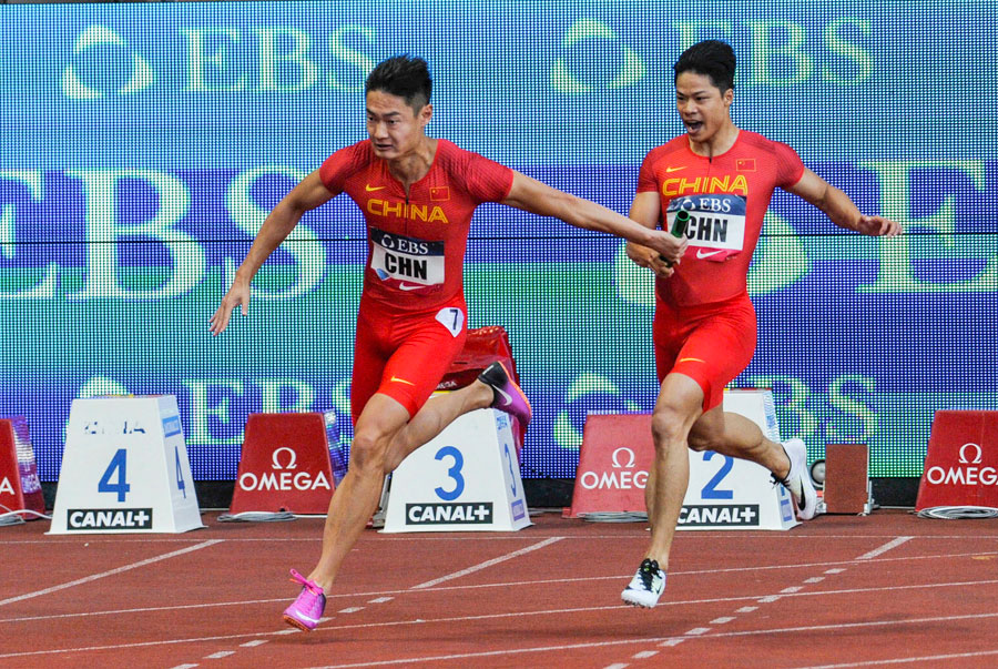 China claims shock victory in 4x100m relay at Diamond League Monaco meet