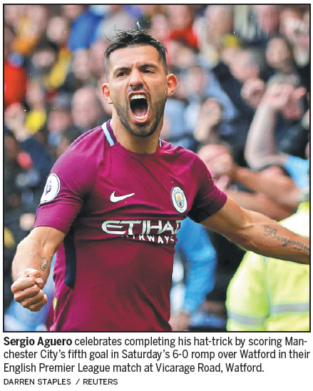 Guardiola calling on City to celebrate 'legend' Aguero