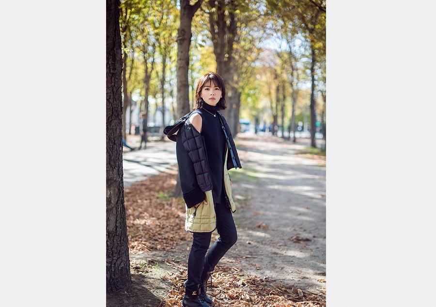 Chinese actress Liu Tao releases fashion shots in Paris