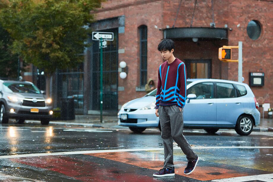 Emerging star Wang Junkai spotted in New York