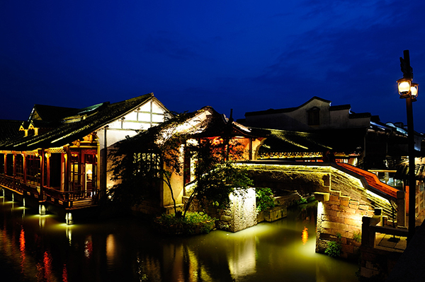 Feeling tender night in Wuzhen