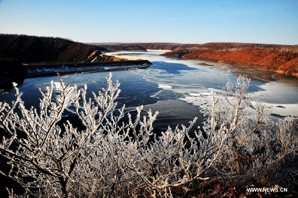 Rime scenery in NE China's Heilongjiang