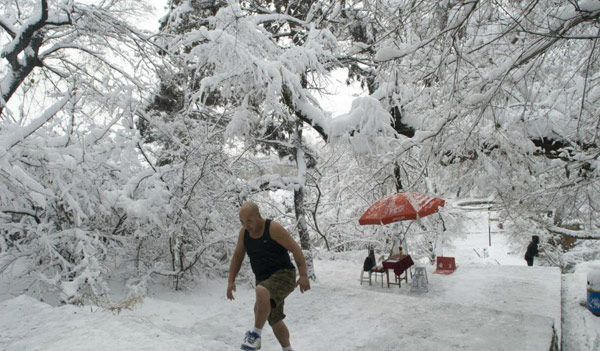 Heavy snowstorms hit NE China's Heilongjiang