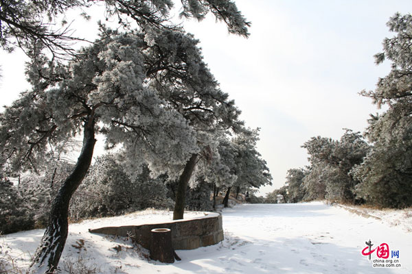 Beautiful snow scenery of Mount Meng