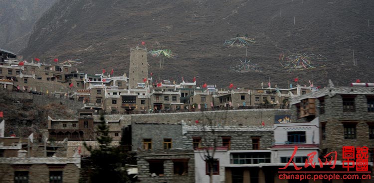 Ganbao Tibetan stone village in Sichuan