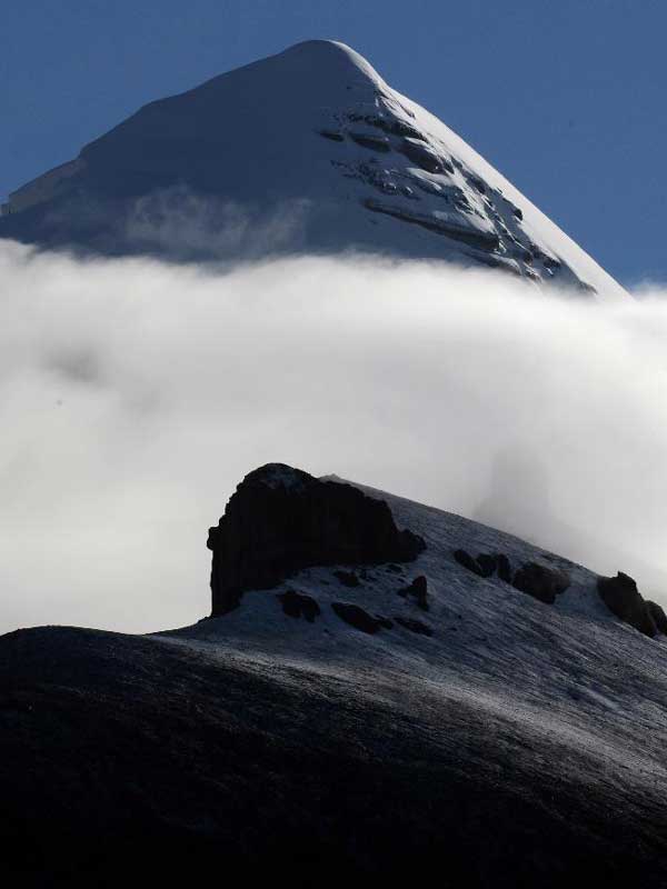 Beautiful scenery of holy mountain in China's Tibet