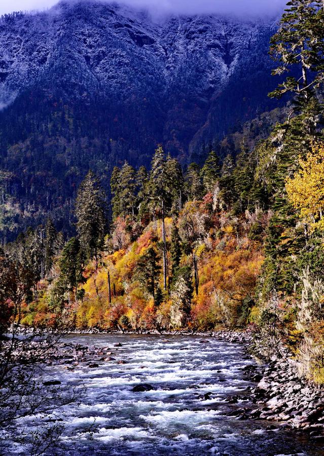 Amazing scenery of Yalu Zangbu Giant Canyon in Tibet