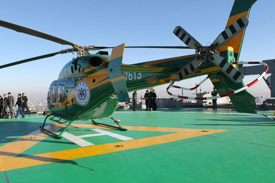 Beijing activates highest helipad for emergency rescue and sightseeing