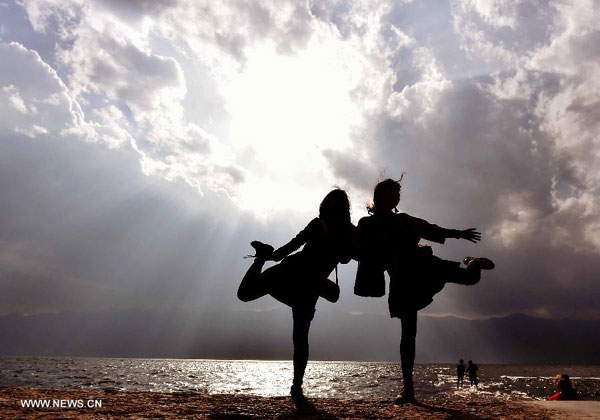 Spring approaches Erhai Lake in China's Yunnan