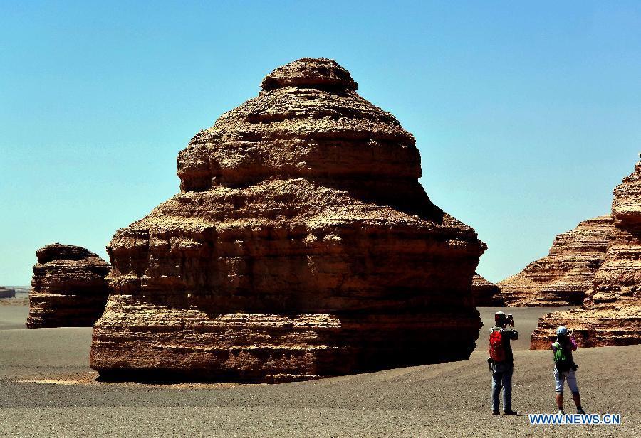 Yardang landforms at Dunhuang Yardang National Geopark