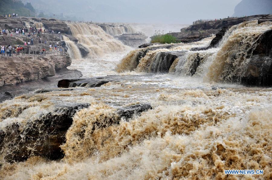 Stunning scenery of Hukou Waterfall