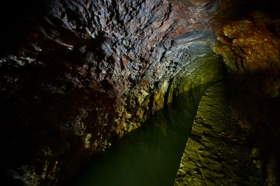 Mountainside 'sky canal' on the cliff