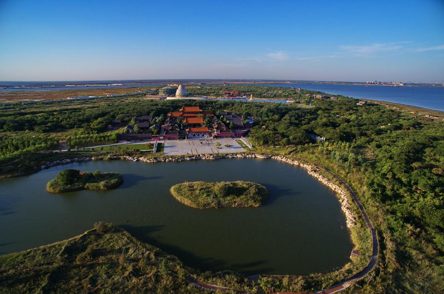 A panoramic view of Tangshan Bay International Tourism Islands