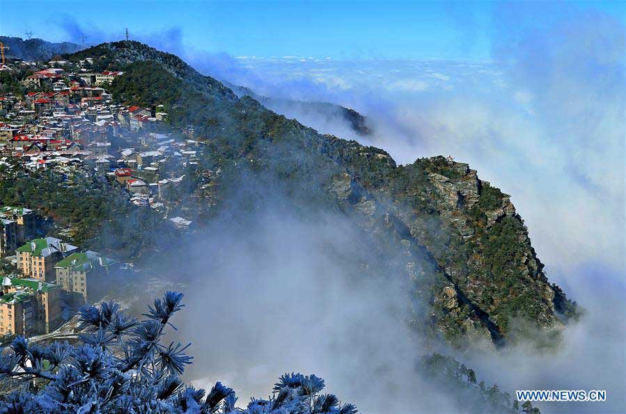 Snow scenery of Mount Lu in China's Jiangxi