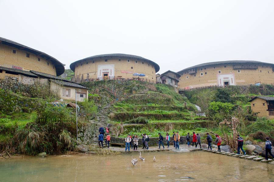 Spring view of Fujian Tulou in SE China