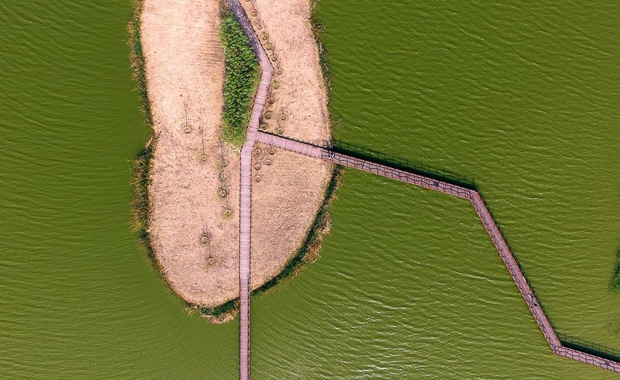 Aerial view of Tianjin's country park