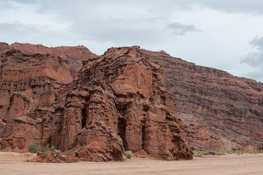 Amazing scenery of Tomur Grand Canyon in Xinjiang