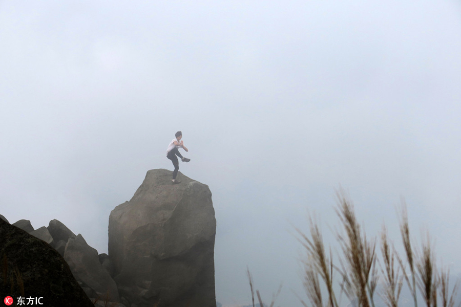 Beautiful sunset scenery in Tai Tung Shan