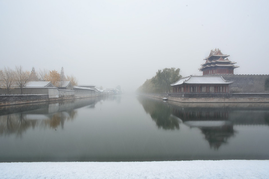 First snow at Forbidden City