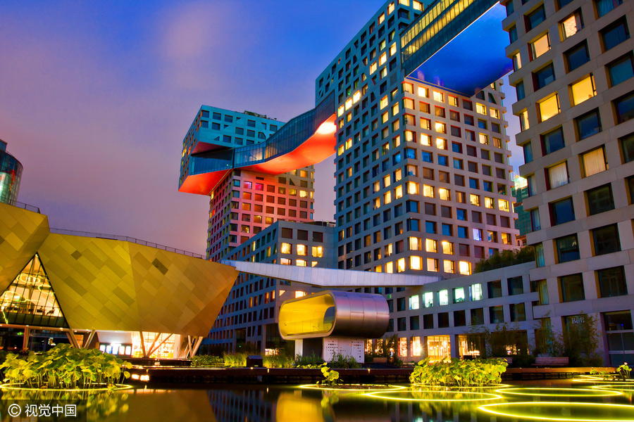 Night view of Modern Moma Beijing