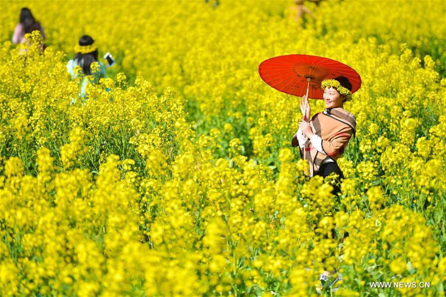 People enjoy spring scenery across China