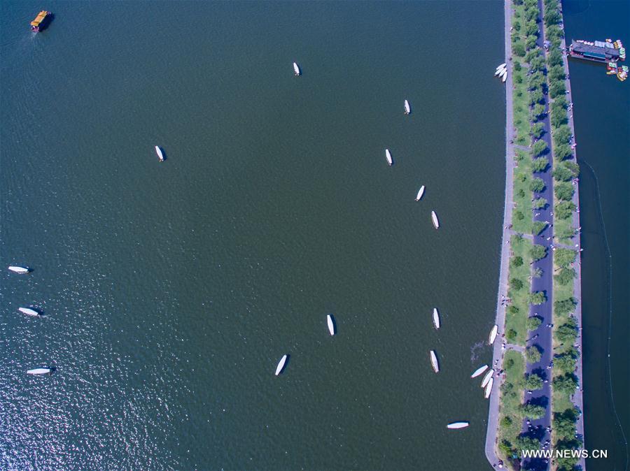 Aerial photos of West Lake in China's Hangzhou