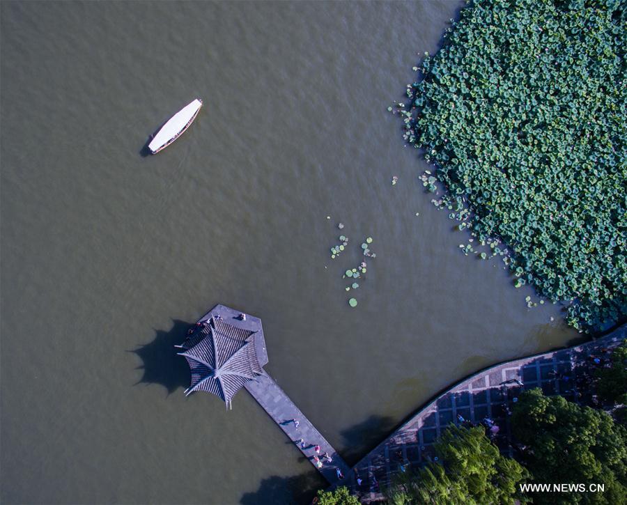 Aerial photos of West Lake in China's Hangzhou