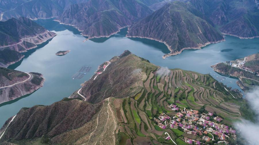 Scenery of Jiudian Gorge in NW China's Gansu