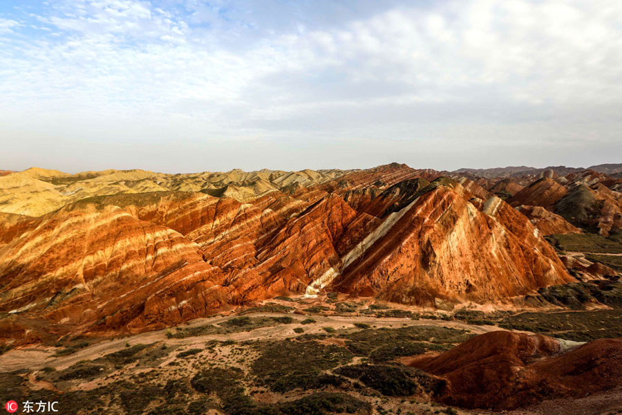 Scenery of Danxia landform in NW China