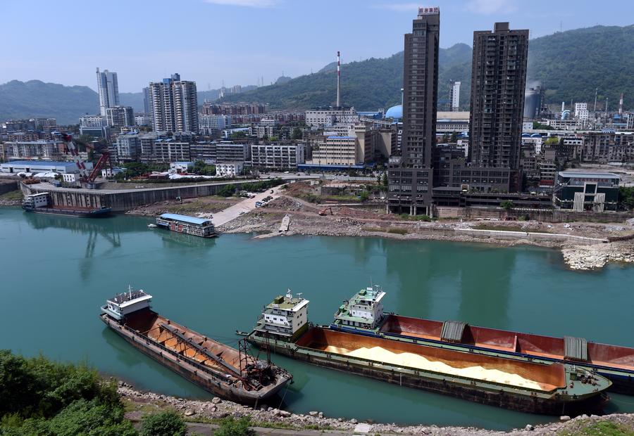 Aerial view of Yangtze River Economic Belt