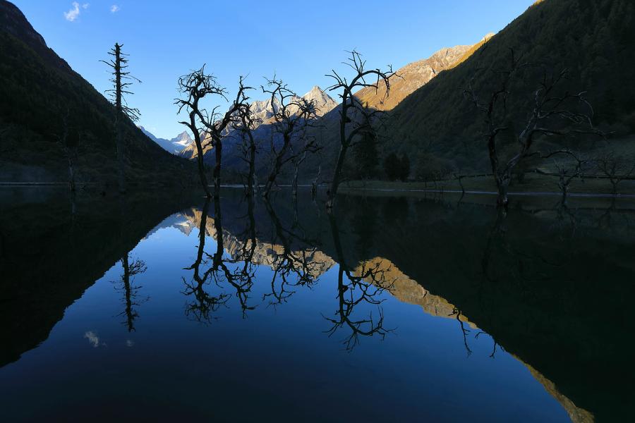 Autumn scene in Siguniang Mountain, Sichuan province