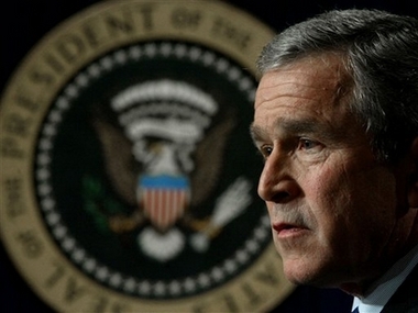 President Bush speaks at the White House in Washington in this, Nov. 6, 2002, file photo. The president will deliver his first State of the Union address to a Democratic-controlled Congress, Tuesday, Jan. 23, 2007, trying to balance a rebuke of his Iraq policy already promised by lawmakers with a high-profile invitation to cooperate on vexing domestic problems. (AP 