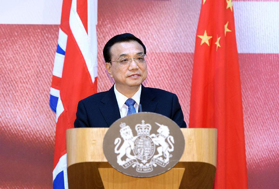 China-Britain economic bond growing closer: Premier Li