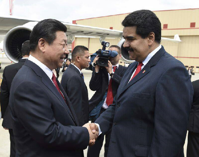 Chinese president arrives in Venezuela for state visit