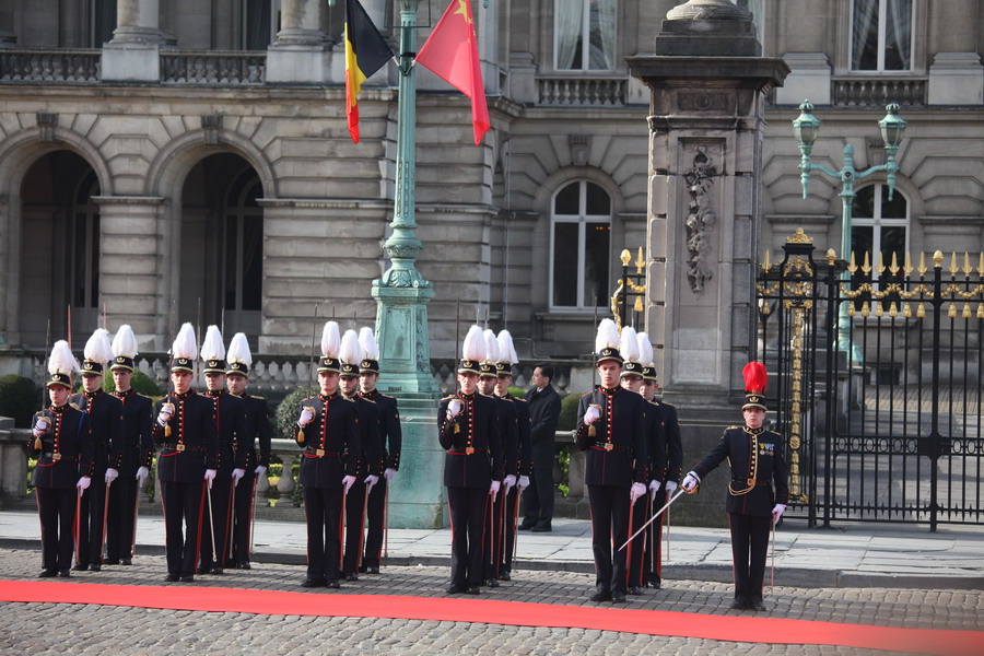 Belgium's Chinese beam at Xi's arrival