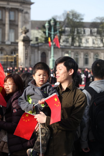 Belgium's Chinese beam at Xi's arrival