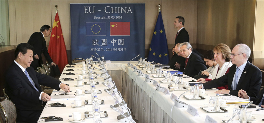 President Xi visits European Union's headquarters