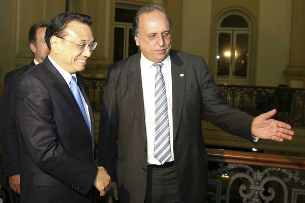 Premier Li Keqiang hails cooperation with Rio de Janeiro