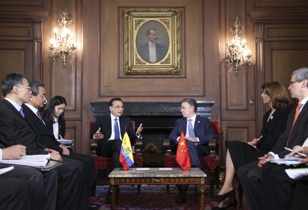 Li: 'Great potential' for Sino-Colombian ties