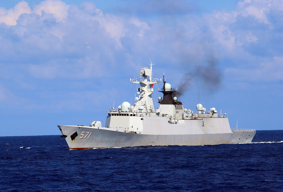 Chinese navy conducts combat drill in South China Sea