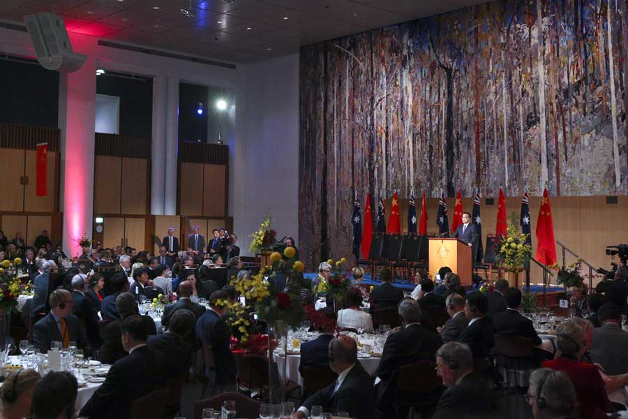 Li addresses welcome luncheon hosted by Australian PM