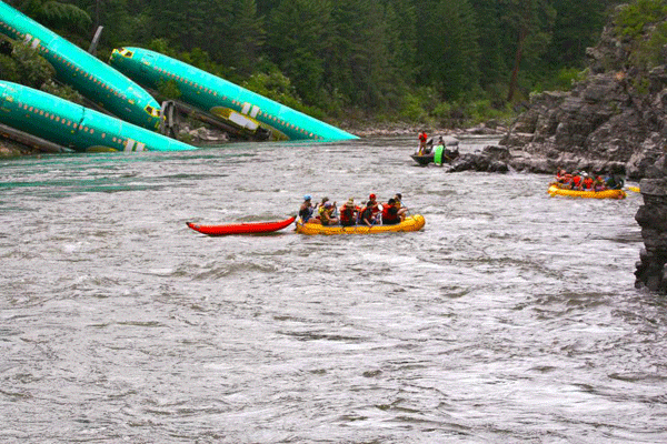 Pulling fuselages from Montana river going 'slow'