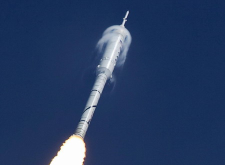 NASA's new moon rocket makes first test flight