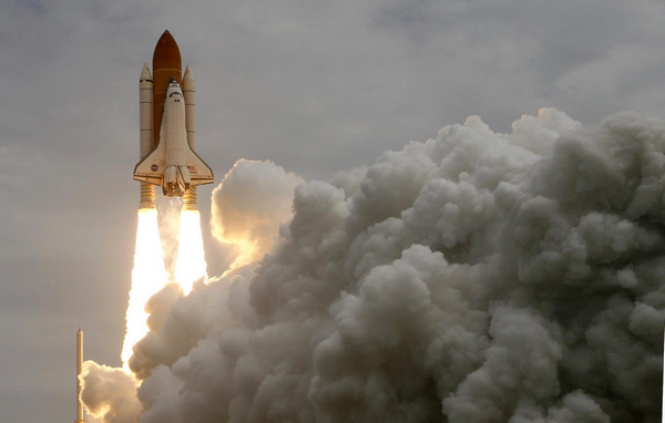 NASA's last space shuttle blasts into history