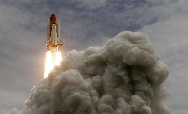 NASA's last space shuttle blasts into history