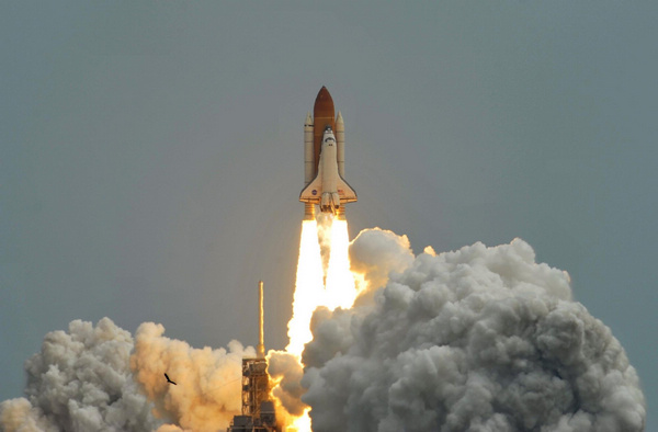 NASA's last space shuttle blasts into history